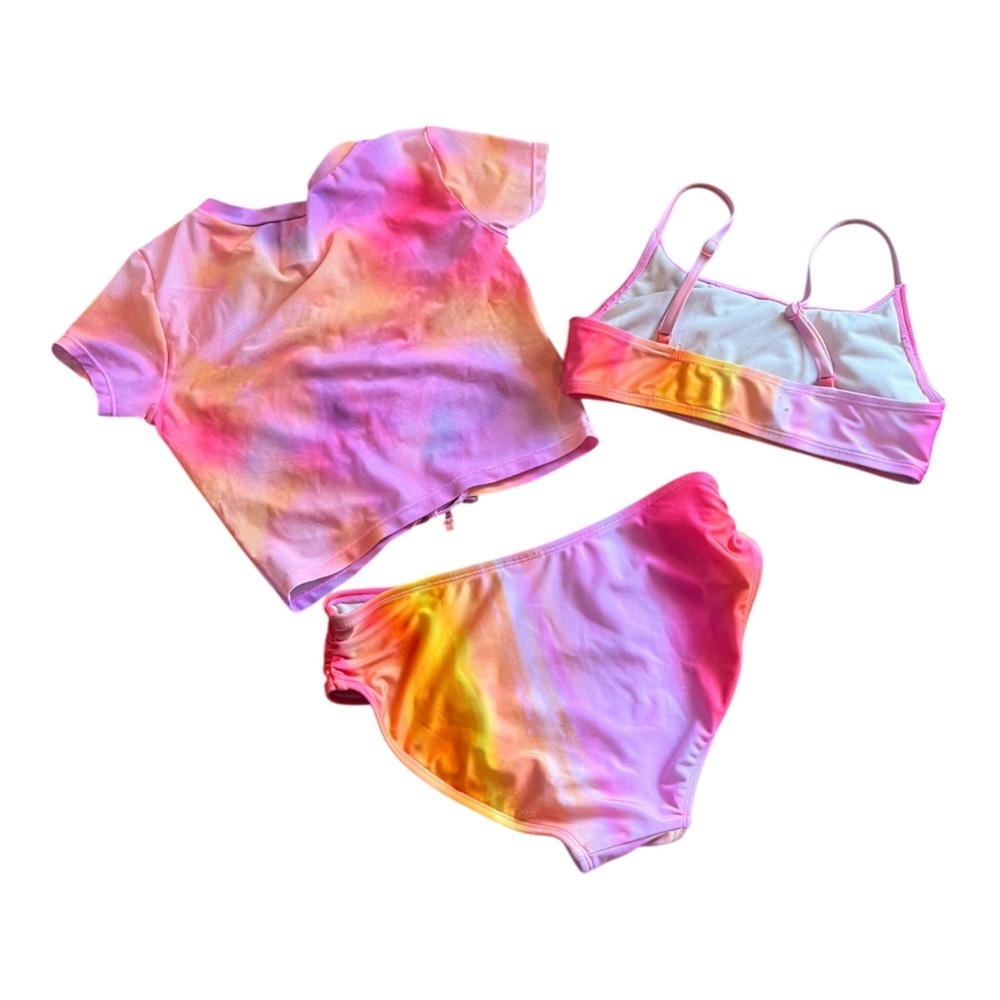 Art Class Vibrant Pink and Orange Bikini Set - Picture 2 of 7